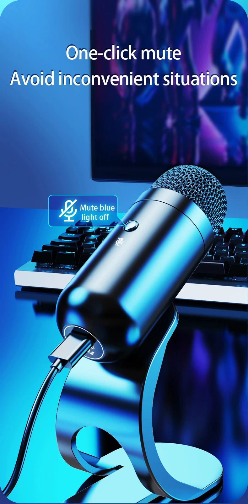 Professional Wired Condenser conference Microphone gooseneck desktop High voice quality Mic Computer Gaming USB Microphone