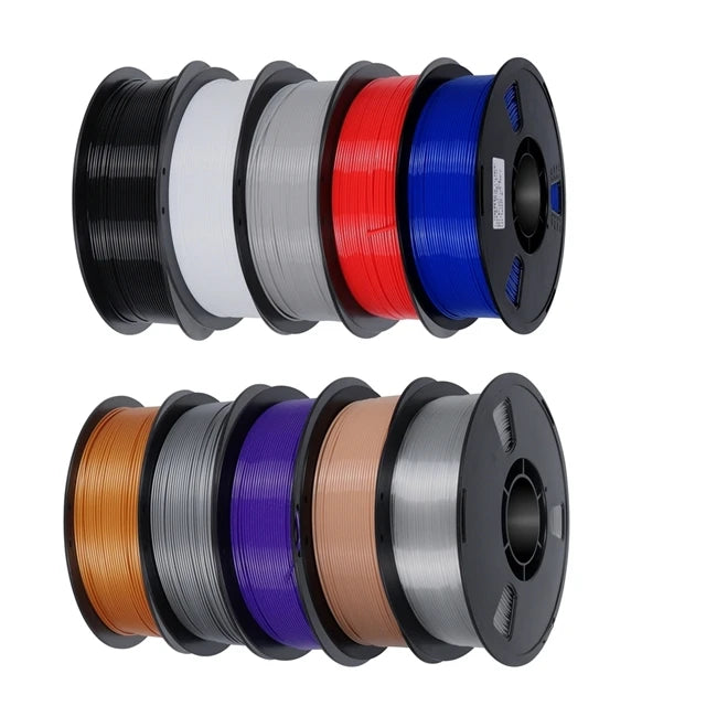 Color 22LBS PLA Filament 1.75mm 10kg 3D Printer Filament Standard 1kg/roll Plastic Spool PLA Multiple Colors Material, 10 Roll