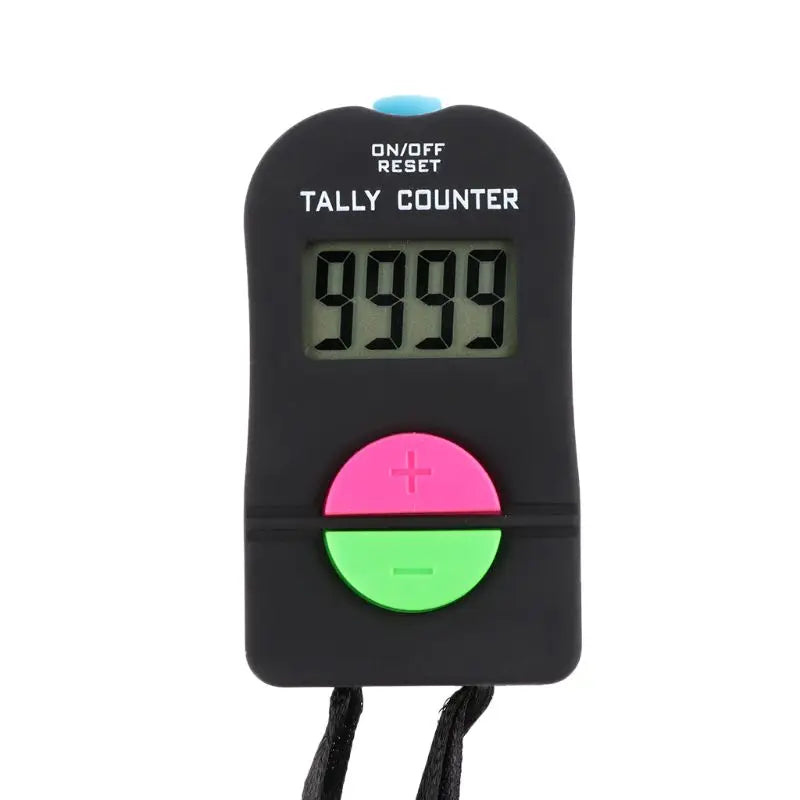 Digital Hand Tally Counter with Lanyard, Electronic Manual Clicker, Add Subtract, Model for Running