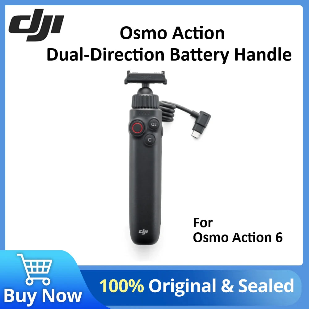 DJI Osmo Action Dual-Direction Battery Handle 4900 mAh Battery for DJI Osmo Action 6 DJI Original Accessory Part