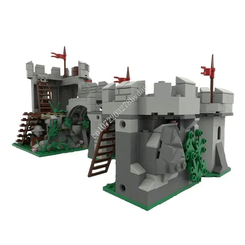 529PCS Customized MOC Medieval outpost Castle Model Custom Puzzles Technology DIY Creative Assembly Technology Toy Holiday Gifts