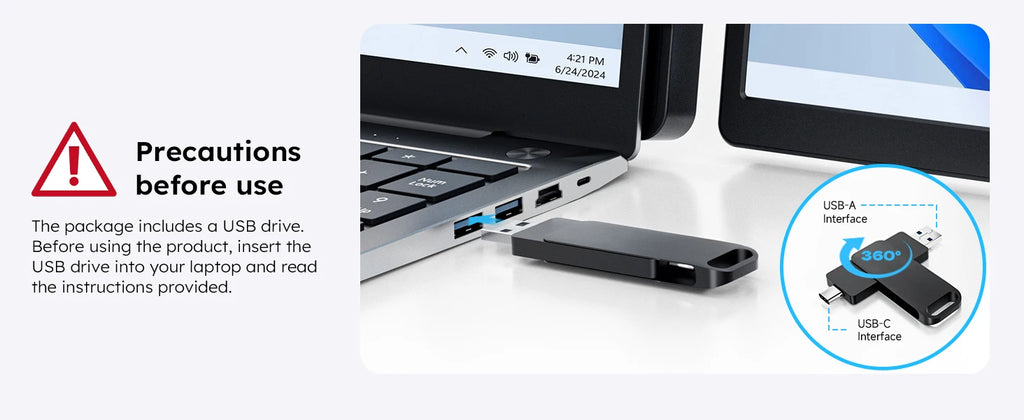 15.6inch Triple Screen Extender For Laptops 1080P FHD IPS Portable Dual External Monitors For Macbook Windows Extension 13-17"