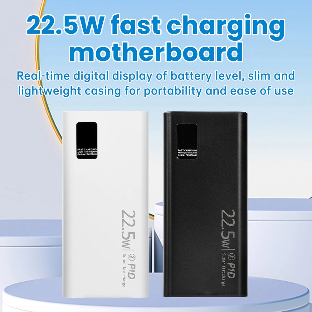 22.5W Fast Charging Module Power Bank Battery Holder 2* 1260110 Quick Charge PD Battery Holder Power Bank Case DIY Shell