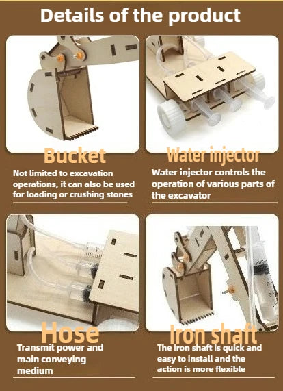 DIY Microscope Excavator fan robot  Model Kit - Science And Technology Trend Toy for Small Projects Educational Experiment