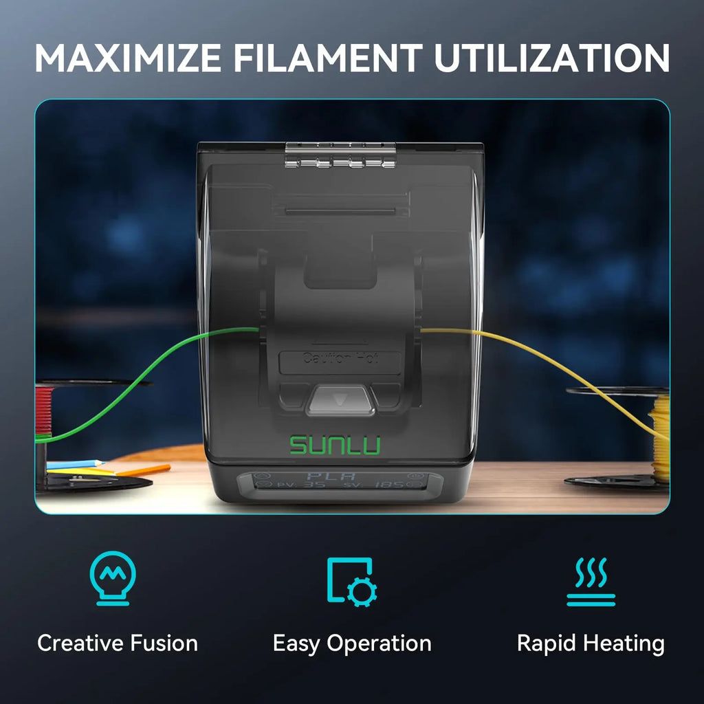 SUNLU Filament Connector 1.75mm Filament Fast Welding For PLA/PETG/TPU/ABS/PA/Nylon 200Pcs PTFE Sleeve filament Splicer