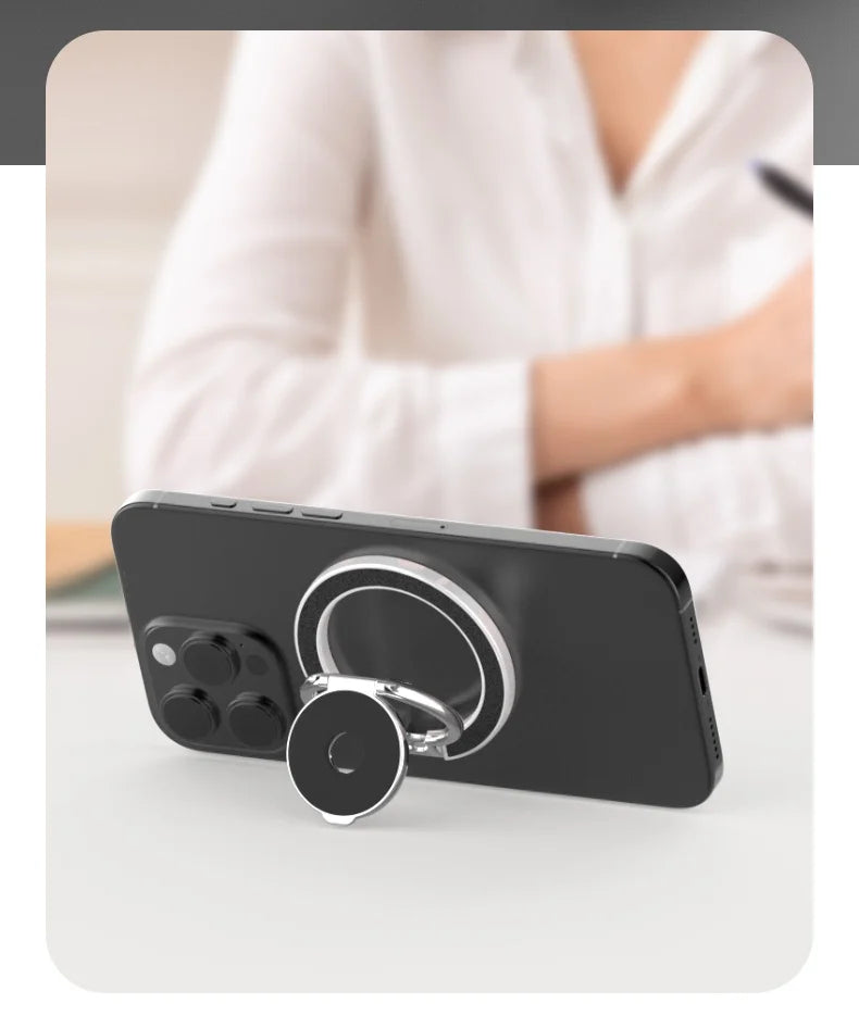 MagSafe Double Sided Magnetic Phone Ring Holder Portable Folding Cellphone Stand Accessory Grip Bracket Support Universal