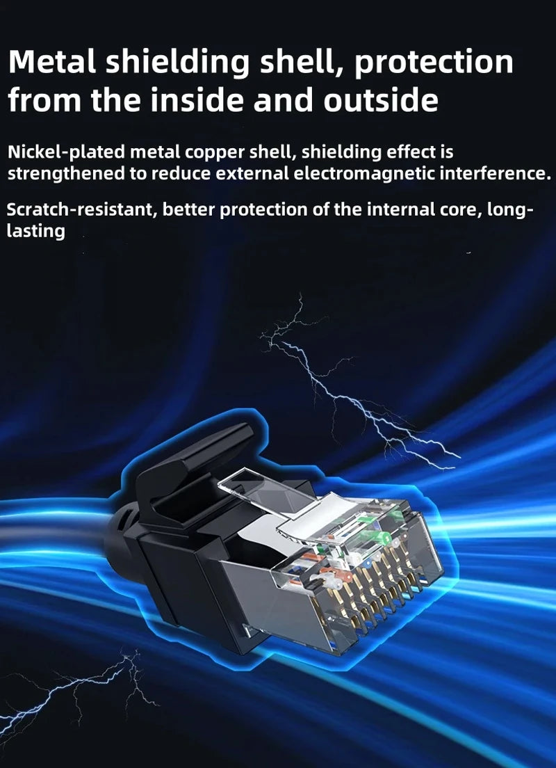 Ethernet Cable LAN Network Cable Supports Cat6 high-speed Cable For Router Modem