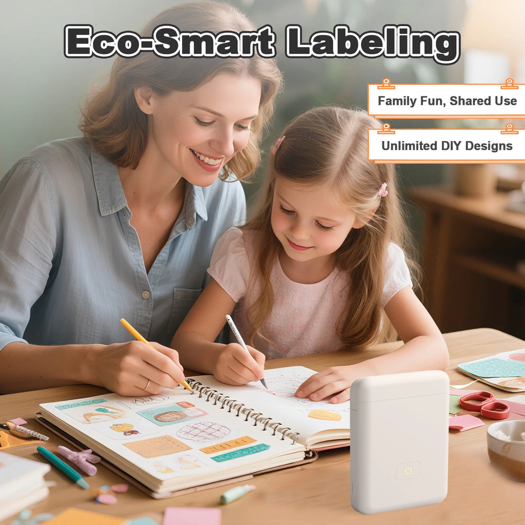 Mini Portable Thermal Printer Label Maker Wireless Bluetooth Stickers Labeller Handheld For Home Office School Labeling Machine