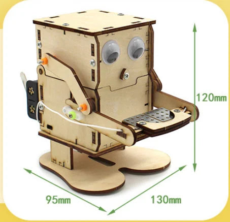 DIY Microscope Excavator fan robot  Model Kit - Science And Technology Trend Toy for Small Projects Educational Experiment