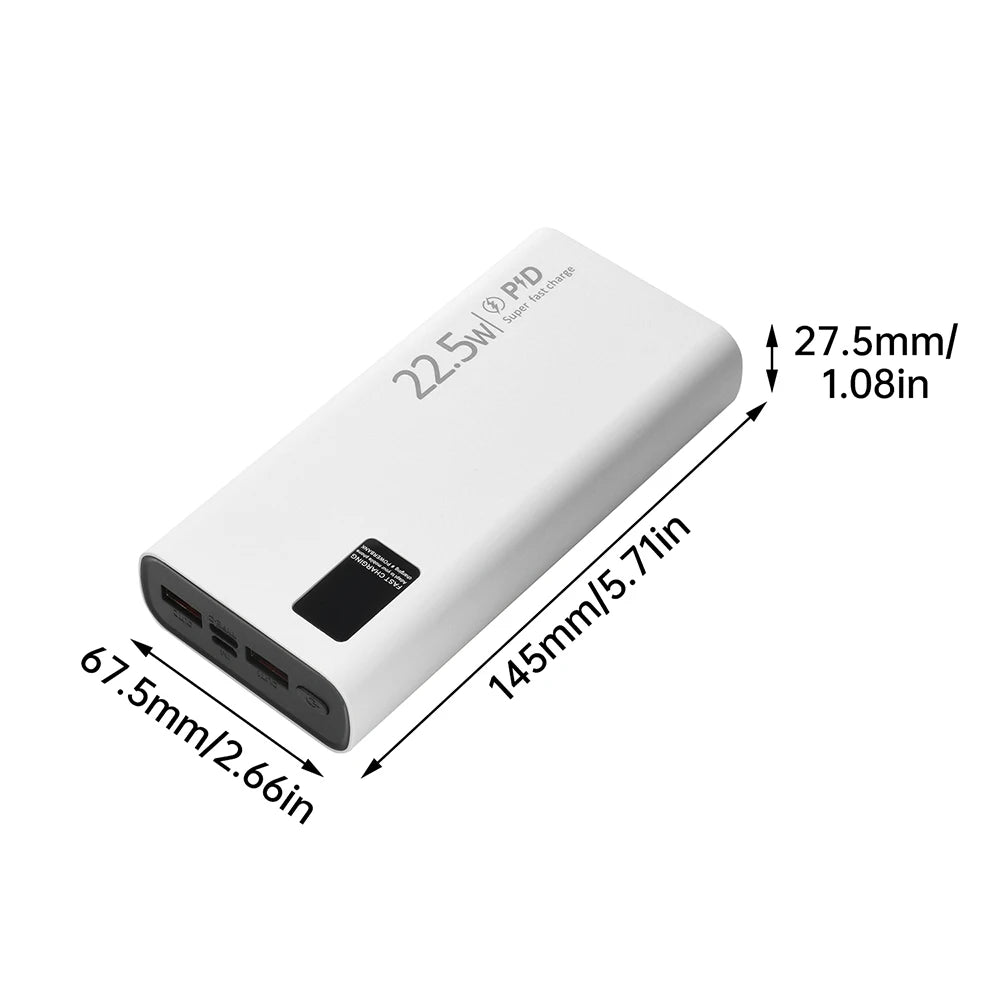 22.5W Fast Charging Module Power Bank Battery Holder 2* 1260110 Quick Charge PD Battery Holder Power Bank Case DIY Shell