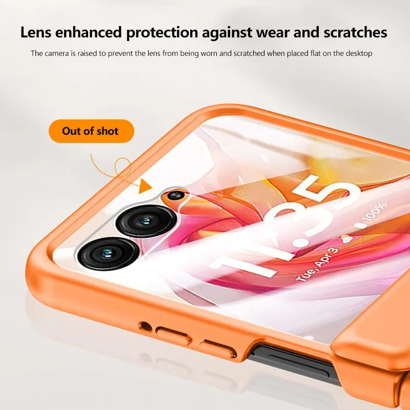 Luxury Feel Skin Spring Hinge Protective Cover for Motorola Razr 50 Ultra Shockproof Cases