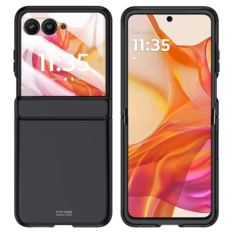 Luxury Feel Skin Spring Hinge Protective Cover for Motorola Razr 50 Ultra Shockproof Cases