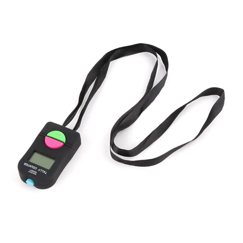 Digital Hand Tally Counter with Lanyard, Electronic Manual Clicker, Add Subtract, Model for Running