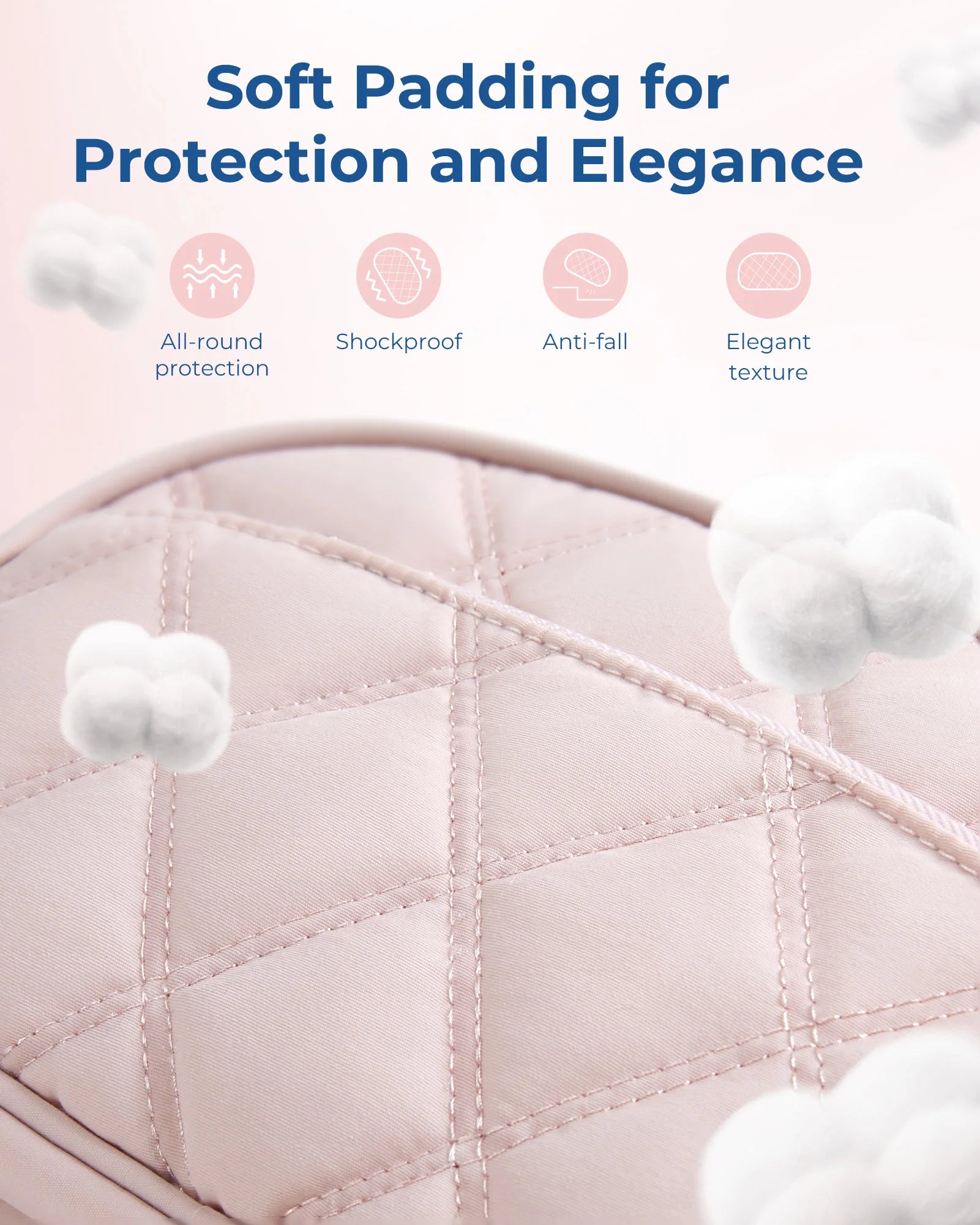 BAGSMART Travel Cable Bag Compact Tech Electronic Organizer Travel Case Essentials for Charger Cable Phone Flash drive