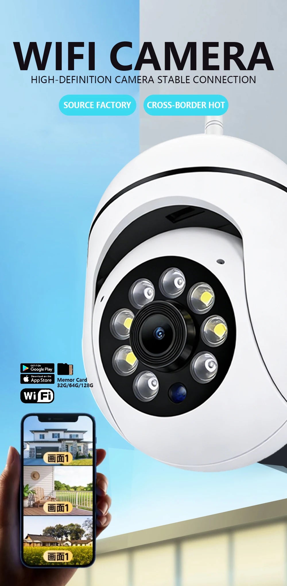 8MP Wifi IP Outdoor Wireless Security Surveillance PTZ Camera 4X Zoom Cameras AI Human Tracking Two-way Audio HD Night Color Cam