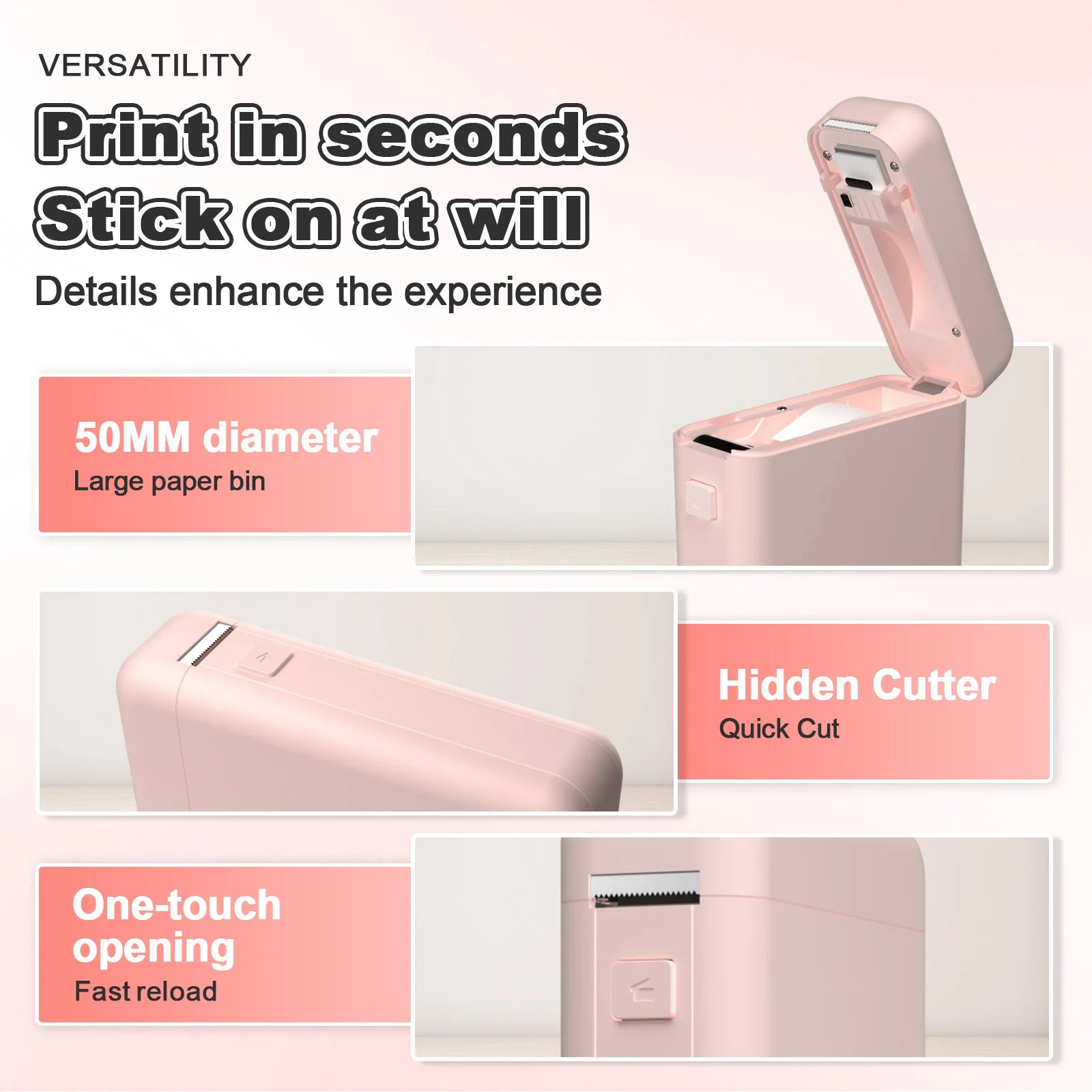 Mini Portable Thermal Printer Label Maker Wireless Bluetooth Stickers Labeller Handheld For Home Office School Labeling Machine