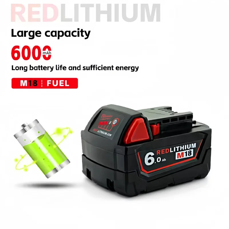 Milwaukee M12 REDLITHIUM HB 6.0Ah Extended Capacity Battery – 12V Rechargeable for M12 Cordless Tools (Model: 48-11-2402)