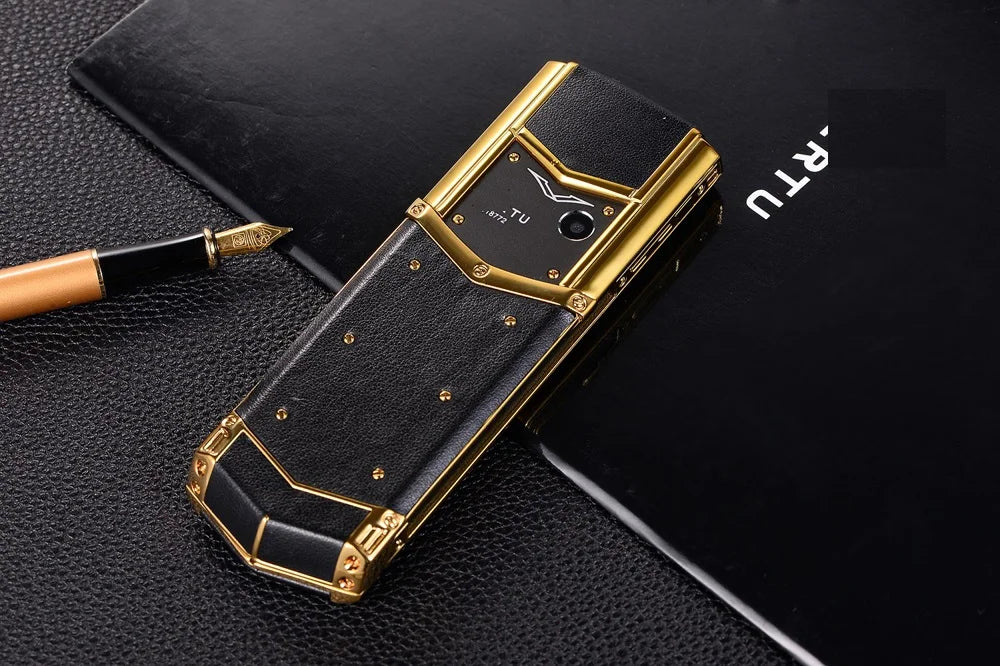 Classic Senior Mobile Phone Elegant Metal Signature Handmade Cellphone Dual SIM Bluetooth Dialer Ebook Luxury Elderly Phone