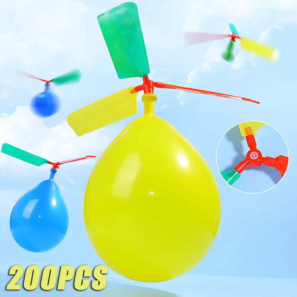 Balloon Aircraft Science and Technology Educational Toys Technology Handmade Diy Balloon Helicopter Children's Creative Toys