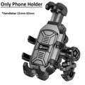Shockproof Motorcycle Phone Holder 4 Vibration Dampener 360 Rotation Anti-Thief Motorbike Bicycle Bike Scooter Phone Stand Mount