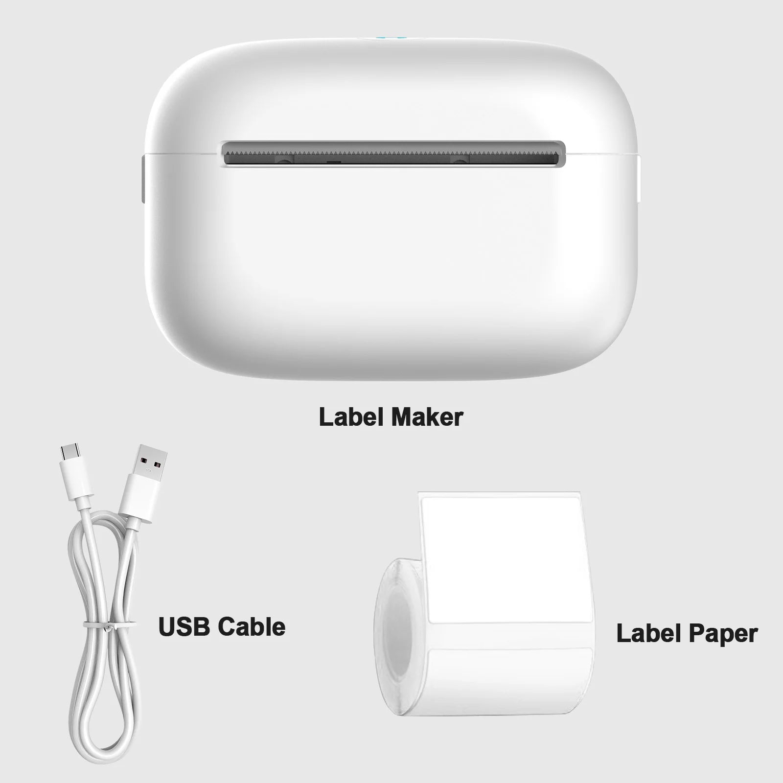 Portable Mini Printer Label Maker 300dpi 2 Inch Thermal Wireless Inkless Printer Bluetooth for IOS and Android Home School