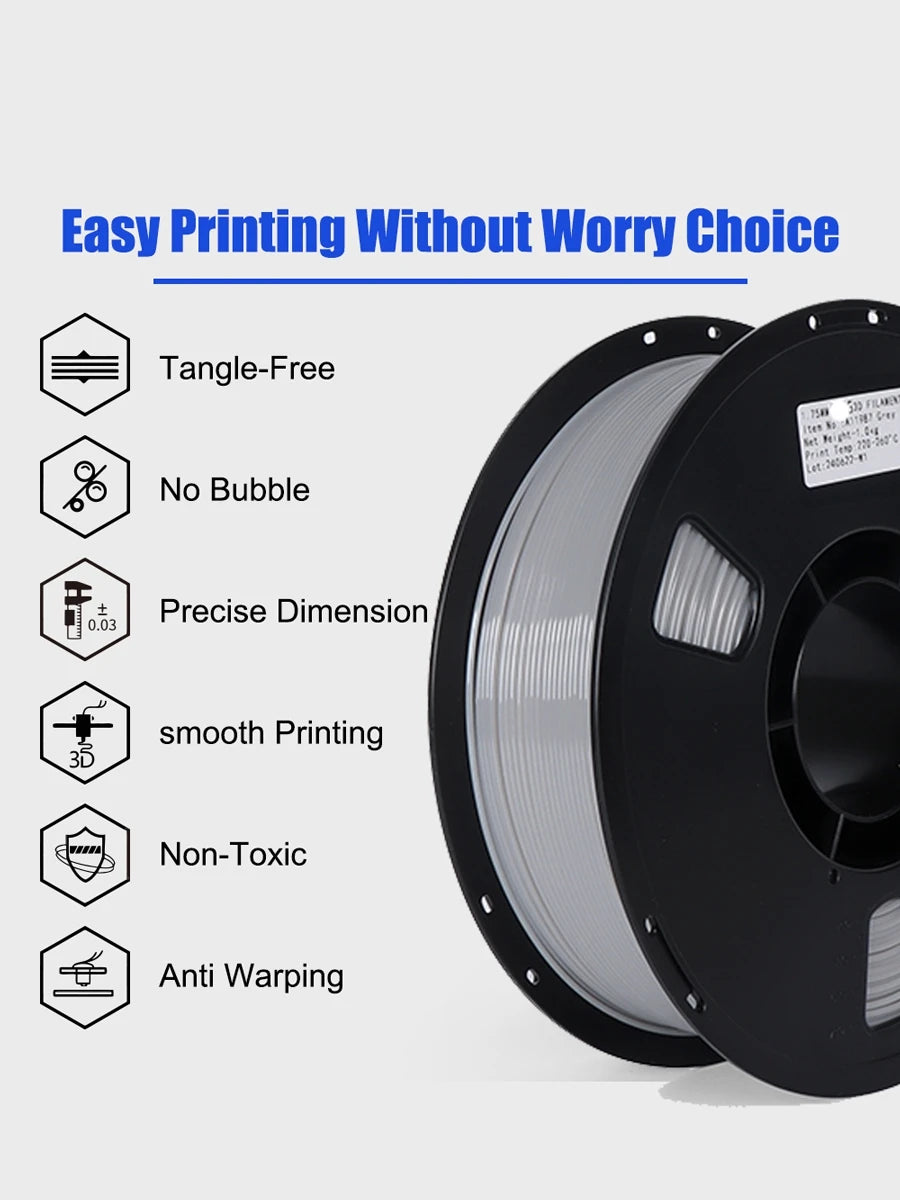 Color 22LBS PLA Filament 1.75mm 10kg 3D Printer Filament Standard 1kg/roll Plastic Spool PLA Multiple Colors Material, 10 Roll