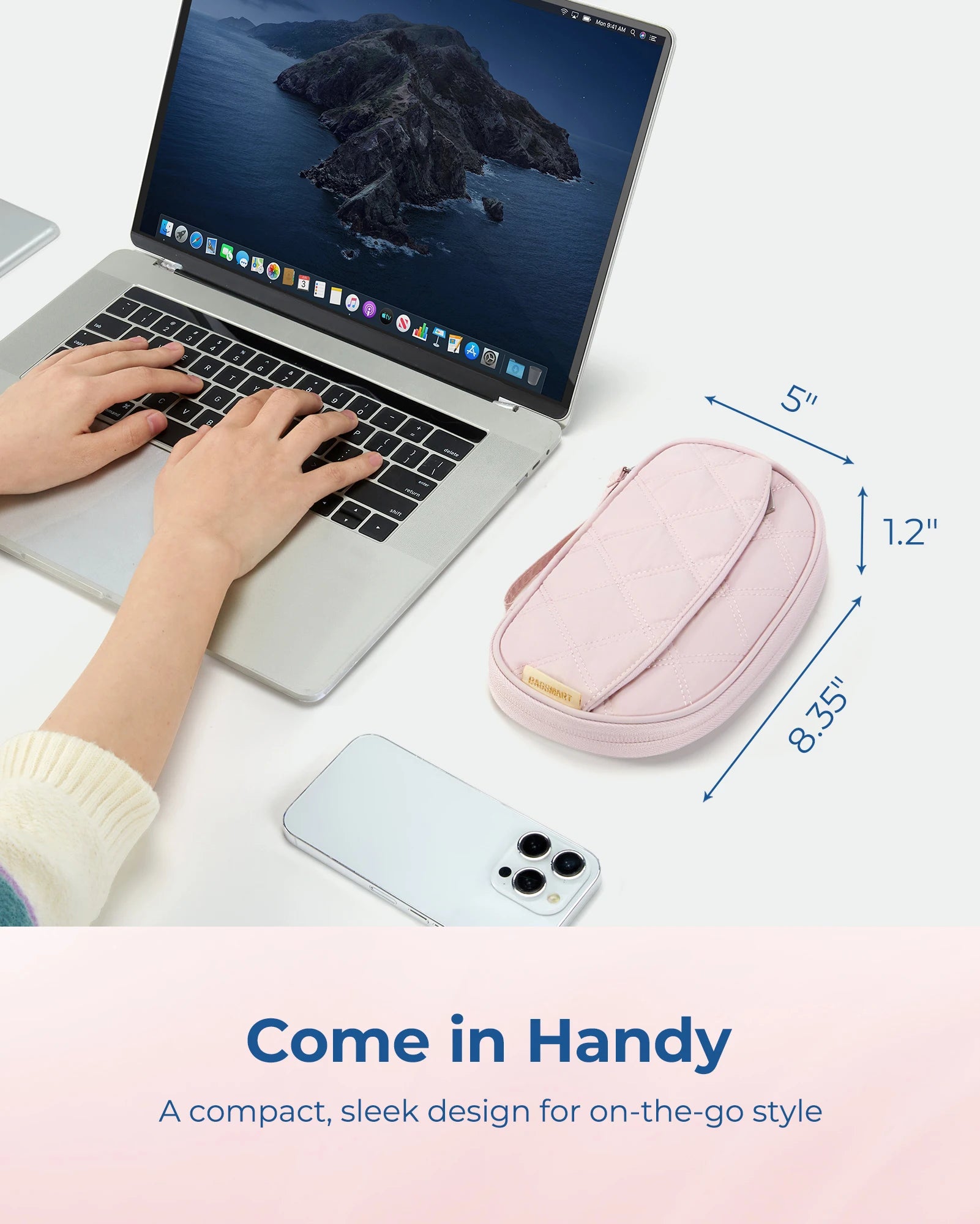 BAGSMART Travel Cable Bag Compact Tech Electronic Organizer Travel Case Essentials for Charger Cable Phone Flash drive