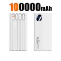 140W 500000mAh Power Bank Large Capacity 4 In1 Cables Intelligent Digital Display Light Portable Powerbank For iPhone Huawei New