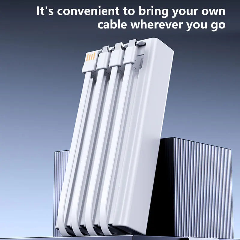 140W 500000mAh Power Bank Large Capacity 4 In1 Cables Intelligent Digital Display Light Portable Powerbank For iPhone Huawei New