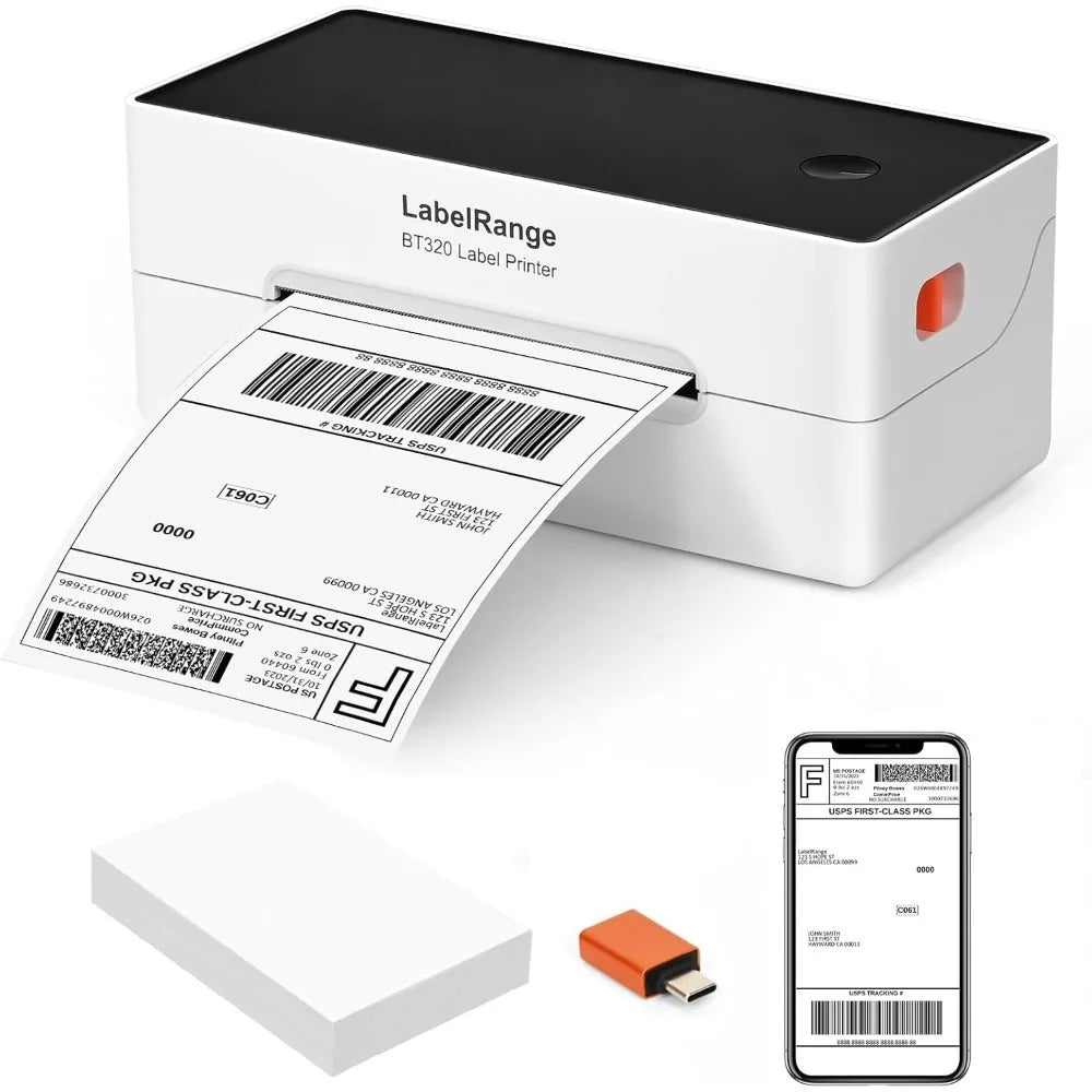 4x6 Thermal Shipping Label Printer for Ecommerce Compatible with Amazon eBay USPS Pirate Ship Bluetooth and USB