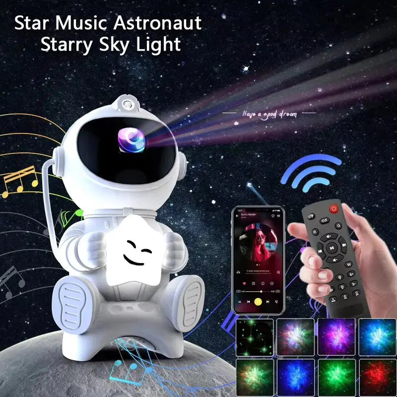 Galaxy Star Projector Night Light Astronaut Space Ceiling LED Lamp for Bedroom Home Decor Kids Gift - Starry Nebula Projector