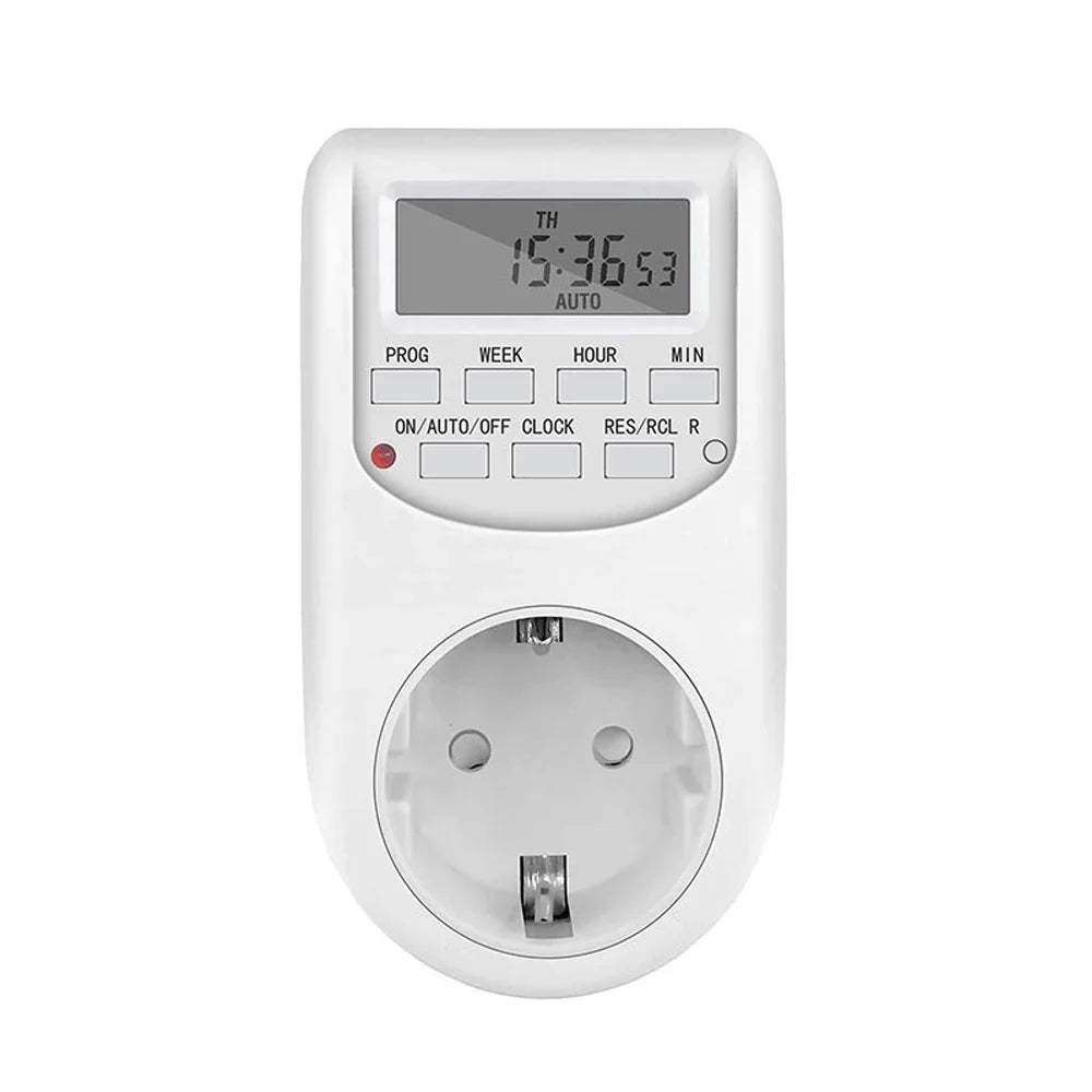Electronic Digital Timer Switch EU Programmable Electronic Timing Socket EU Plug Outlet Kitchen Appliance Time Control Day/Hour
