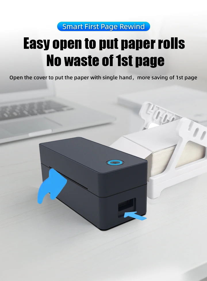 4 inch Bluetooth thermal printer for 30mm-110mm Paper DHL,Fedex Express delivery label barcode printer Android iOS Windows