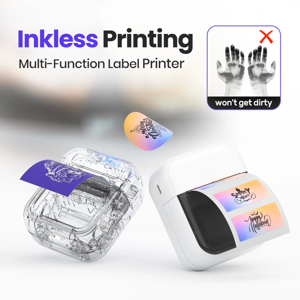 C50 Mini Tattoo Printer Portable Inkless Transfer Machine 2 Inch 15‑57mm Compatible With Phone PC iPad For Tattoo Pattern Logo