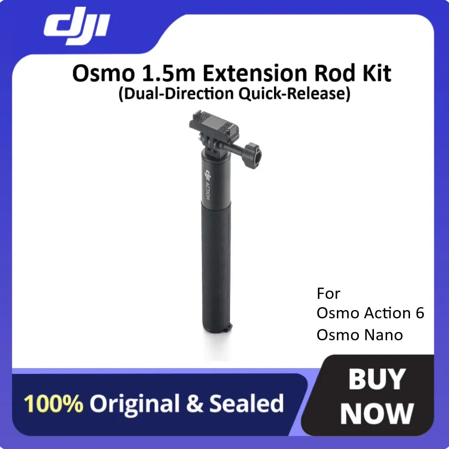 Osmo 1.5m Extension Rod Kit (Dual-Direction Quick-Release) for DJI Osmo Action 6  DJI Osmo Nano