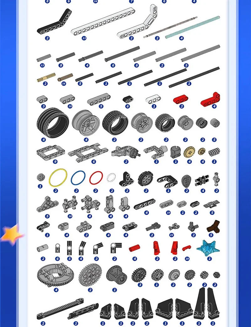 Compatible with EV3 45544 45560 parts package teaching aid robot building blocks technology parts Technology
