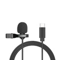 1.5m Portable USB Mini Lavalier Microphone USB/3.5mm/Type-C Metal Clip Lapel Mic Condenser Microphone For PC Laptop Mobile Phone
