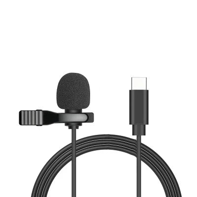 1.5m Portable USB Mini Lavalier Microphone USB/3.5mm/Type-C Metal Clip Lapel Mic Condenser Microphone For PC Laptop Mobile Phone